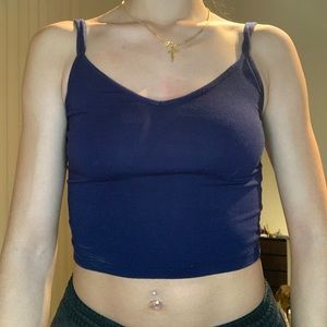 Blue Crop Tank